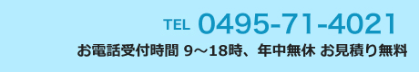 電話番号　0495-71-4021