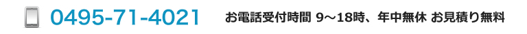 電話番号0495-71-4021